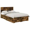 vidaXL Voodi raam Suitsutatud tamm 120 x 190 cm Tehispuit