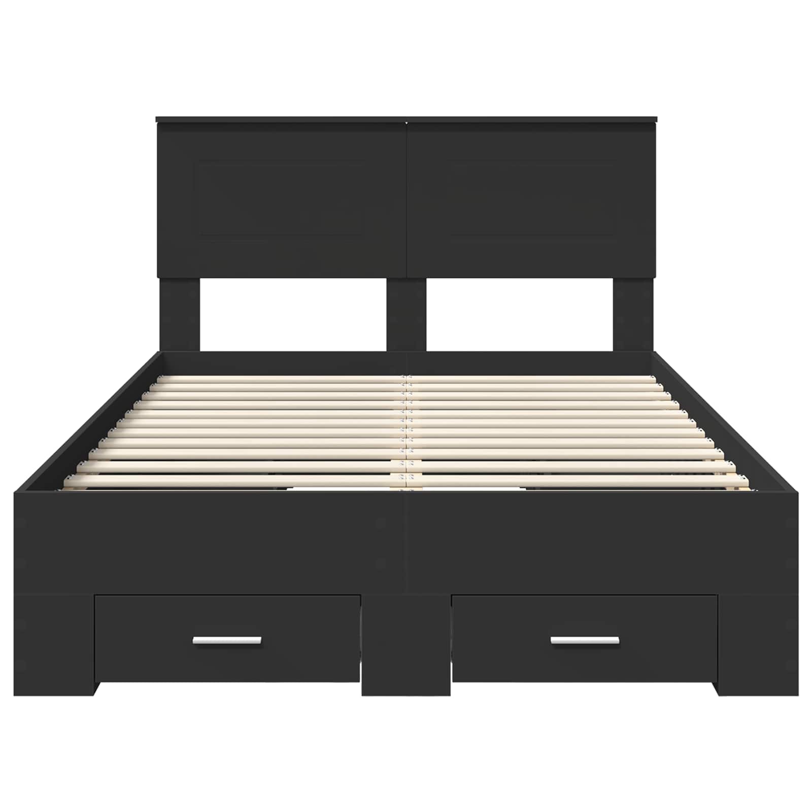 Voodi raam peaga sahtliga Must 120 x 200 cm Tehispuit 8 Kõik vajalik sinu aeda ja koju! Voodi raam peaga sahtliga Must 120 x 200 cm Tehispuit - Image 8