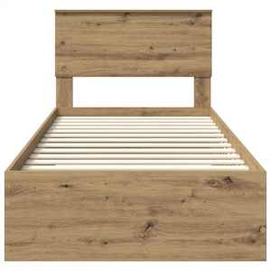 Rám postele s čelo Artisanový dub 100 x 200 cm kompozitní dřevo - obrázek 7