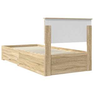Rám postele s čelo Sonoma dub 90 x 190 cm kompozitní dřevo - obrázek 9