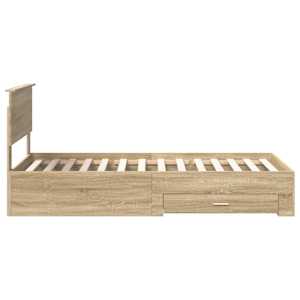 Rám postele s čelo Sonoma dub 90 x 200 cm kompozitní dřevo - obrázek 8