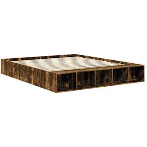 Rám postele s policí Kouřový dub 180 x 200 cm kompozitní dřevo - obrázek 5