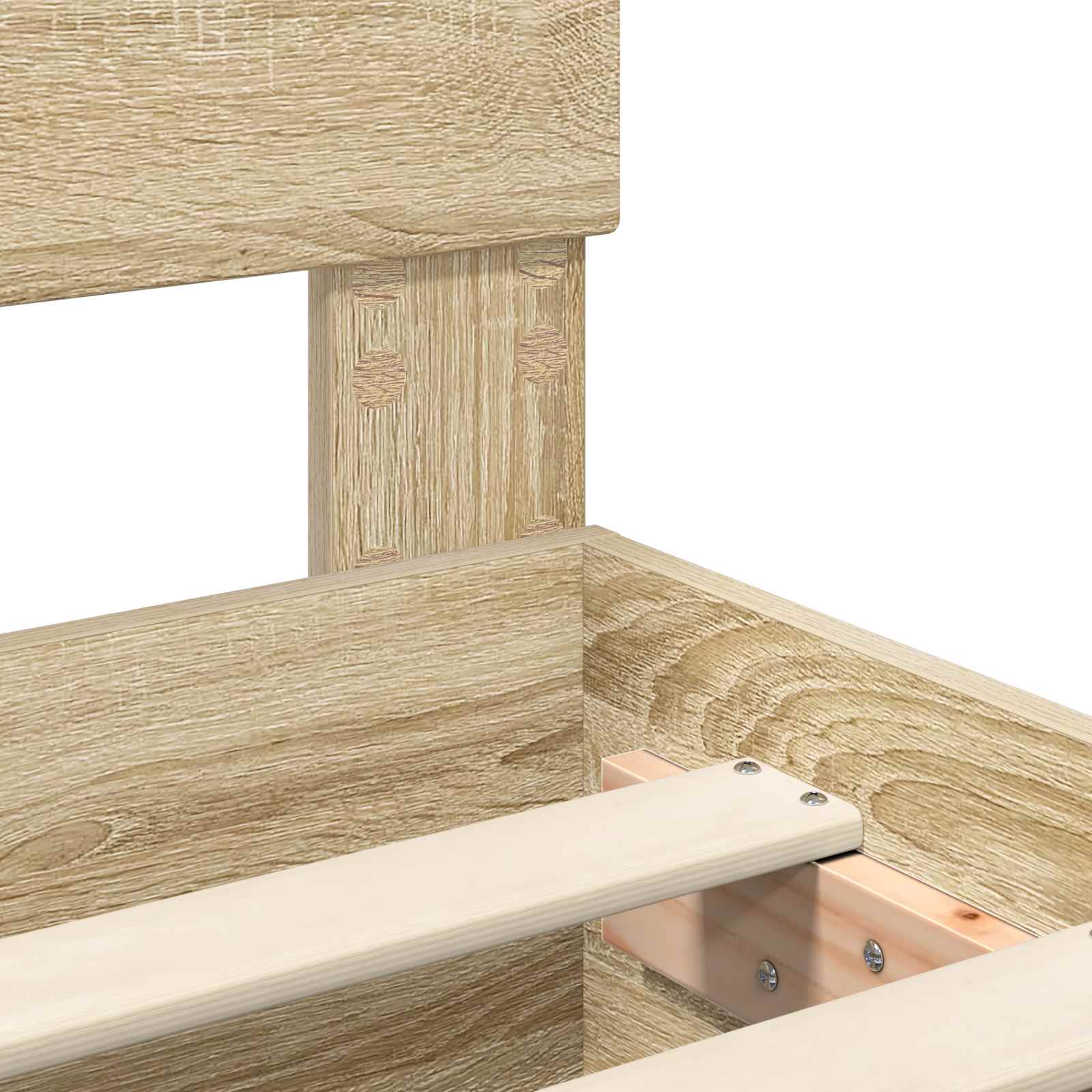 Voodi raam riiuliga peaga Sonoma tamm 160 x 200 cm Tehispuit 10 Kõik vajalik sinu aeda ja koju! Voodi raam riiuliga peaga Sonoma tamm 160 x 200 cm Tehispuit - Image 10