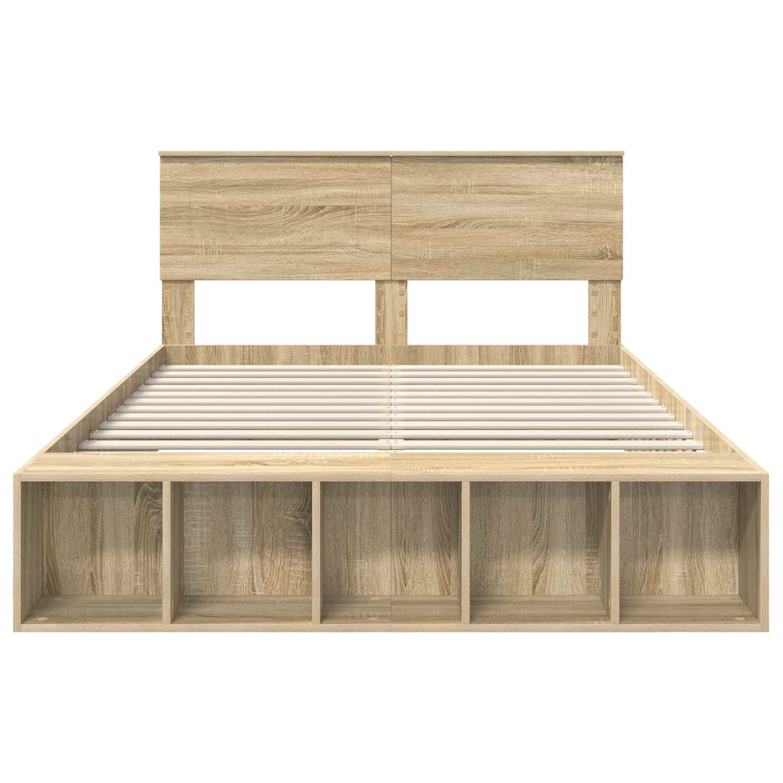 Voodi raam riiuliga peaga Sonoma tamm 160 x 200 cm Tehispuit 7 Kõik vajalik sinu aeda ja koju! Voodi raam riiuliga peaga Sonoma tamm 160 x 200 cm Tehispuit - Image 7