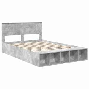Rám postele s čelo Betonově šedá 150 x 200 cm kompozitní dřevo - obrázek 4