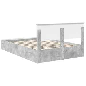 Rám postele s čelo Betonově šedá 150 x 200 cm kompozitní dřevo - obrázek 9