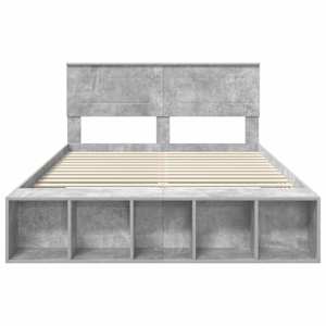Rám postele s čelo Betonově šedá 150 x 200 cm kompozitní dřevo - obrázek 7