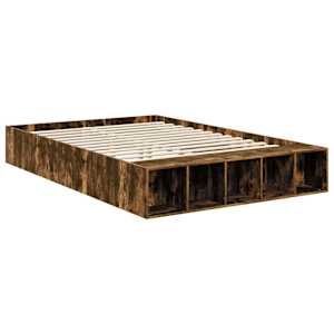 Rám postele s policí Kouřový dub 150 x 200 cm kompozitní dřevo - obrázek 5
