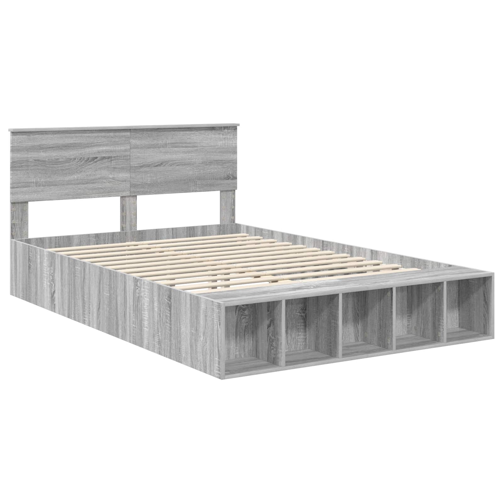 Voodi raam riiuliga peaga Hall Sonoma 150 x 200 cm Tehispuit 4 Kõik vajalik sinu aeda ja koju! Voodi raam riiuliga peaga Hall Sonoma 150 x 200 cm Tehispuit - Image 4