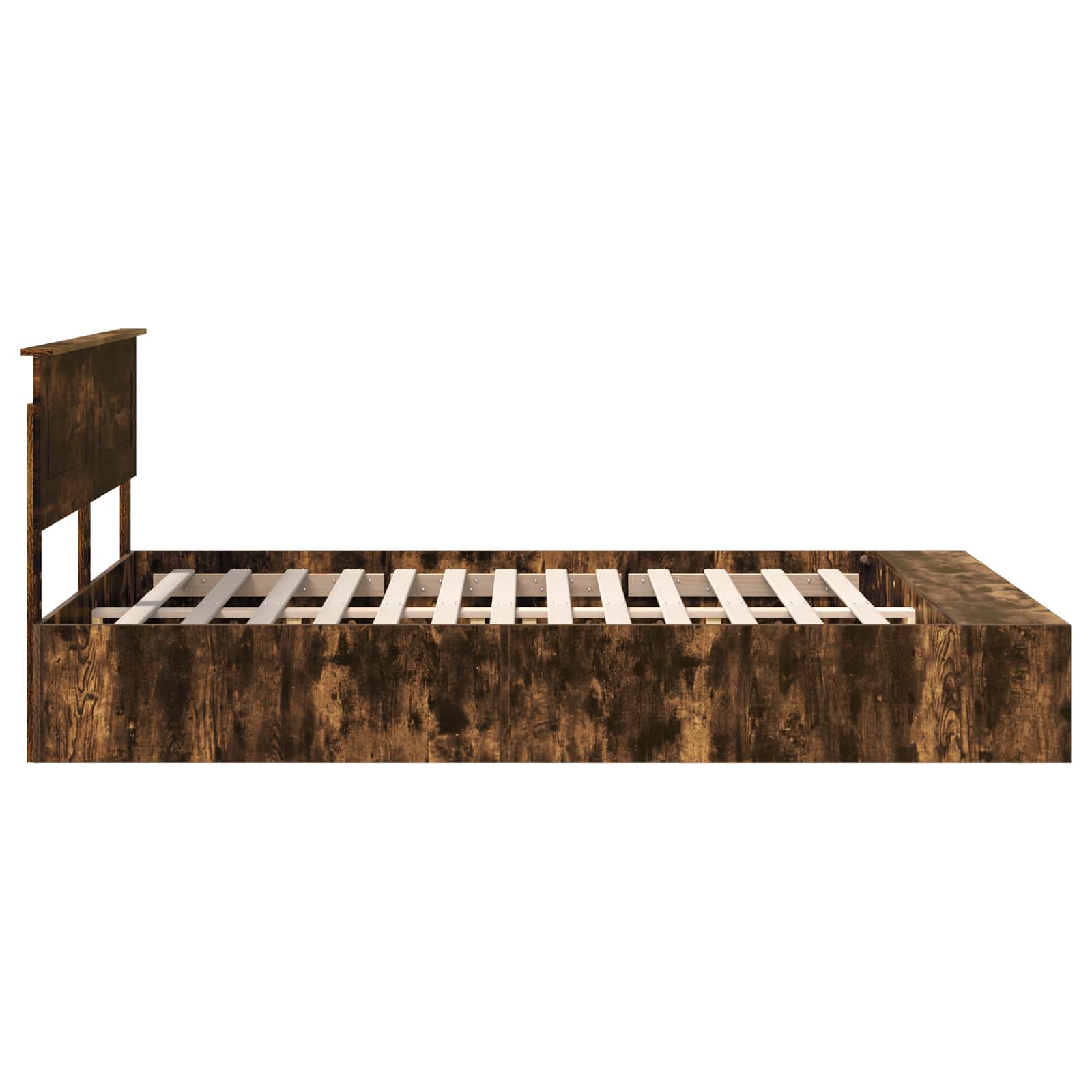 Voodi raam riiuliga Suitsetatud tamm 140 x 190 cm Tehispuit 8 Kõik vajalik sinu aeda ja koju! Voodi raam riiuliga Suitsetatud tamm 140 x 190 cm Tehispuit - Image 8