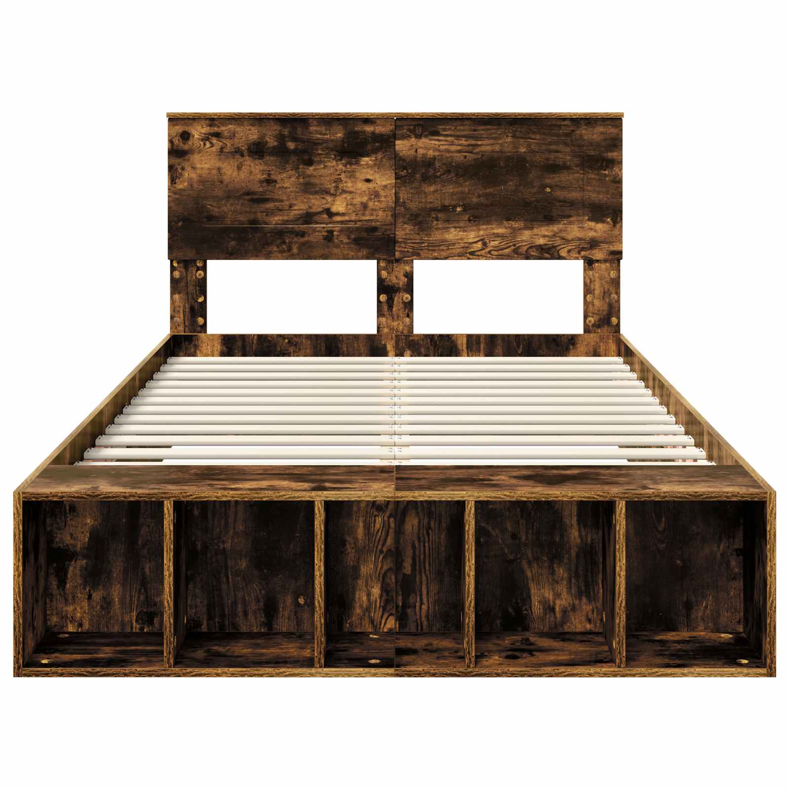 Voodi raam riiuliga Suitsetatud tamm 120 x 200 cm Tehispuit 7 Kõik vajalik sinu aeda ja koju! Voodi raam riiuliga Suitsetatud tamm 120 x 200 cm Tehispuit - Image 7