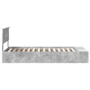 Rám postele s policí Betonově šedá 90 x 200 cm kompozitní dřevo - obrázek 8