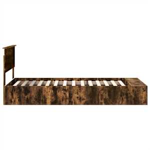 Rám postele s policí Kouřový dub 75 x 190 cm kompozitní dřevo - obrázek 8