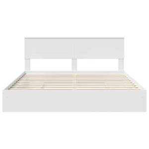 Postel s úložným prostorem Bílá 180 x 200 cm kompozitní dřevo - obrázek 8