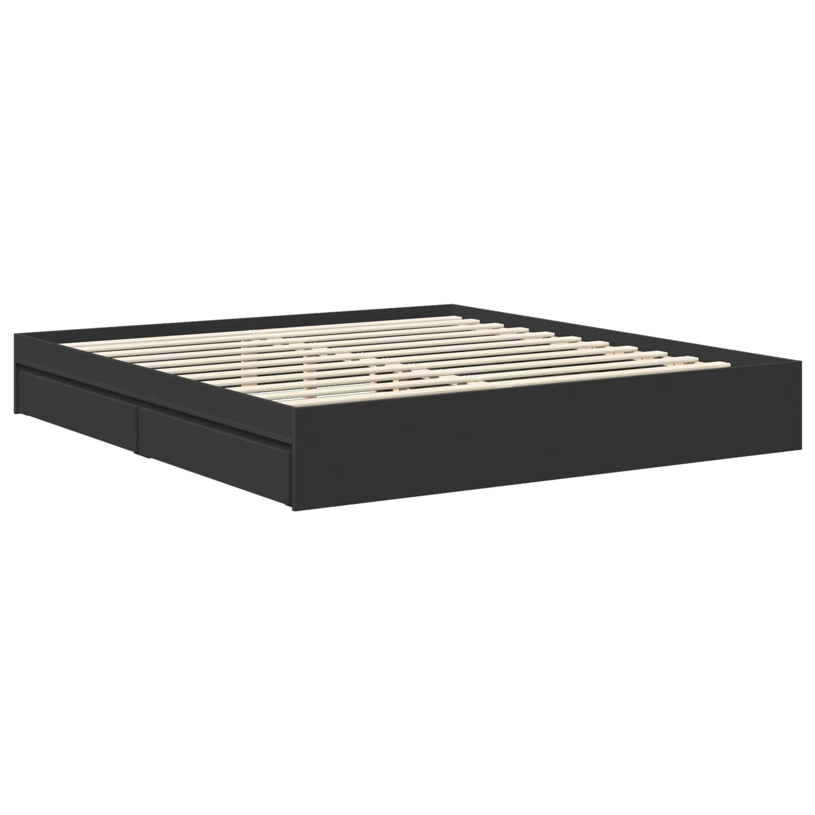 Laos voodi peaga sahtliga Must 180 x 200 cm Tehispuit 6 Kõik vajalik sinu aeda ja koju! Laos voodi peaga sahtliga Must 180 x 200 cm Tehispuit - Image 6