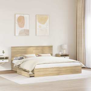 Postel s úložným prostorem s čelo Sonoma dub 180 x 200 cm - obrázek 3
