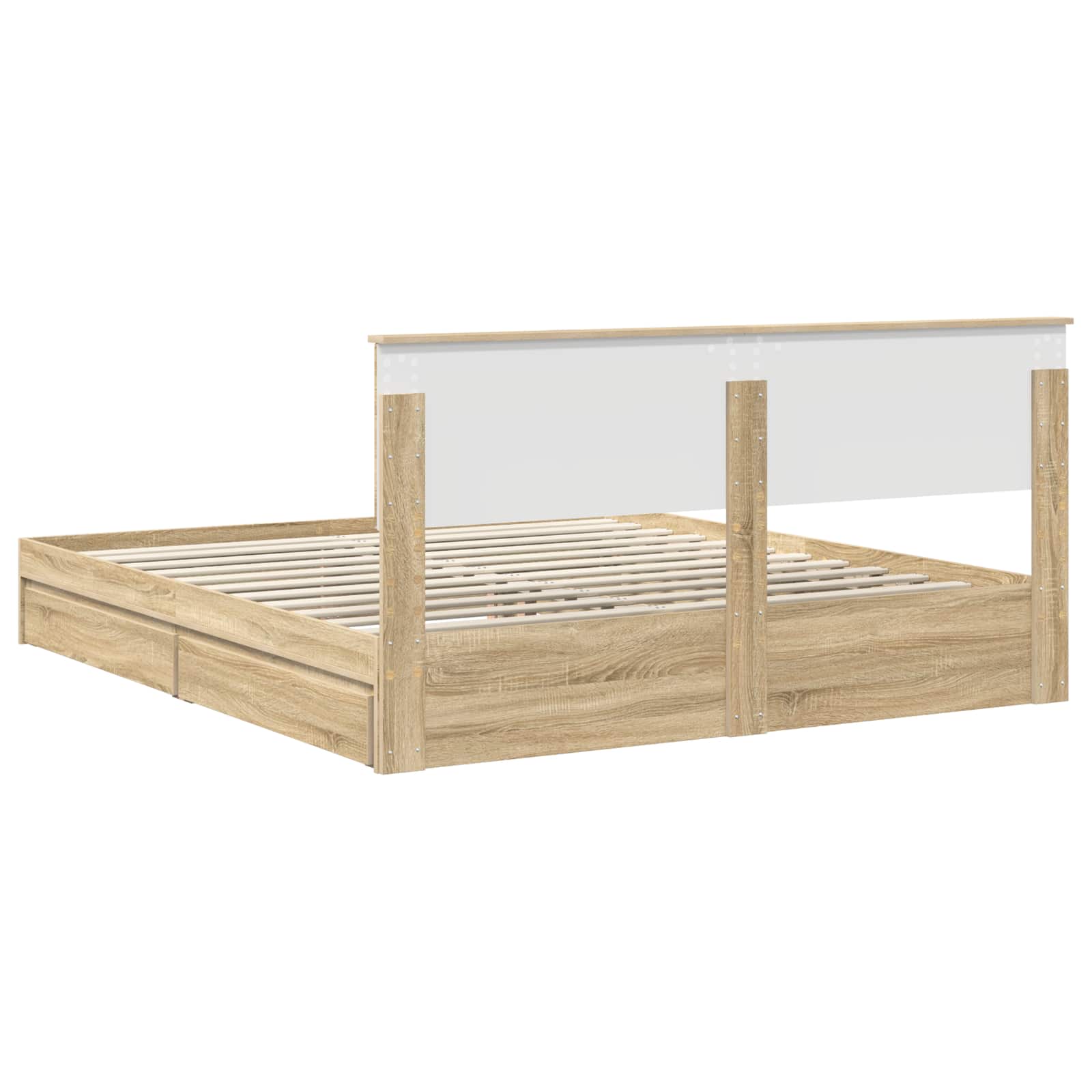 Opslag bed met lade Sonoma Eiken 180 x 200 cm Bewerkt hout | luizaXL | Dé meubelwinkel voor elk interieur Opslag bed met lade Sonoma Eiken 180 x 200 cm Bewerkt hout - Afbeelding 10