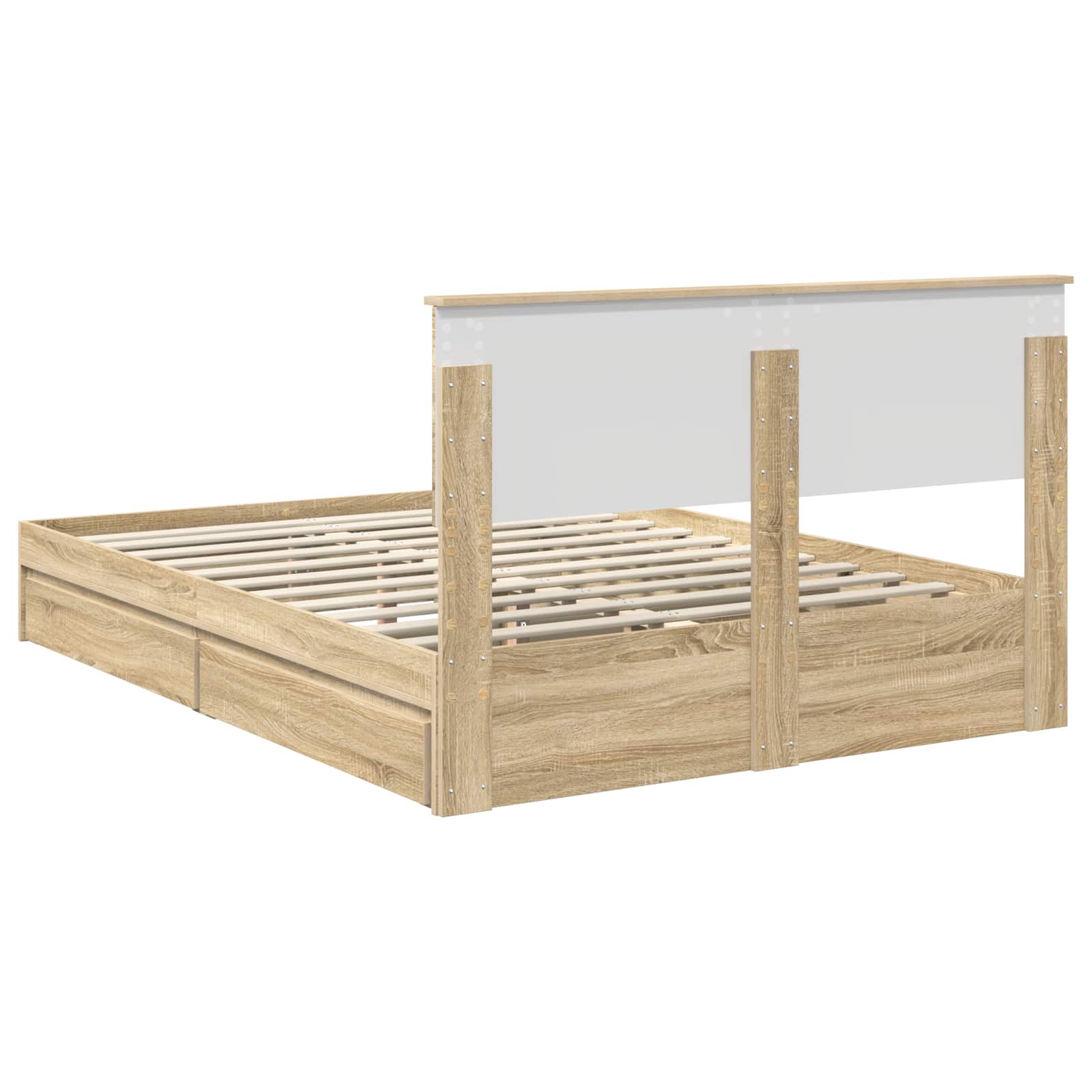 Opslag bed met lade Sonoma Eiken 160 x 200 cm Bewerkt hout | luizaXL | Dé meubelwinkel voor elk interieur Opslag bed met lade Sonoma Eiken 160 x 200 cm Bewerkt hout - Afbeelding 10