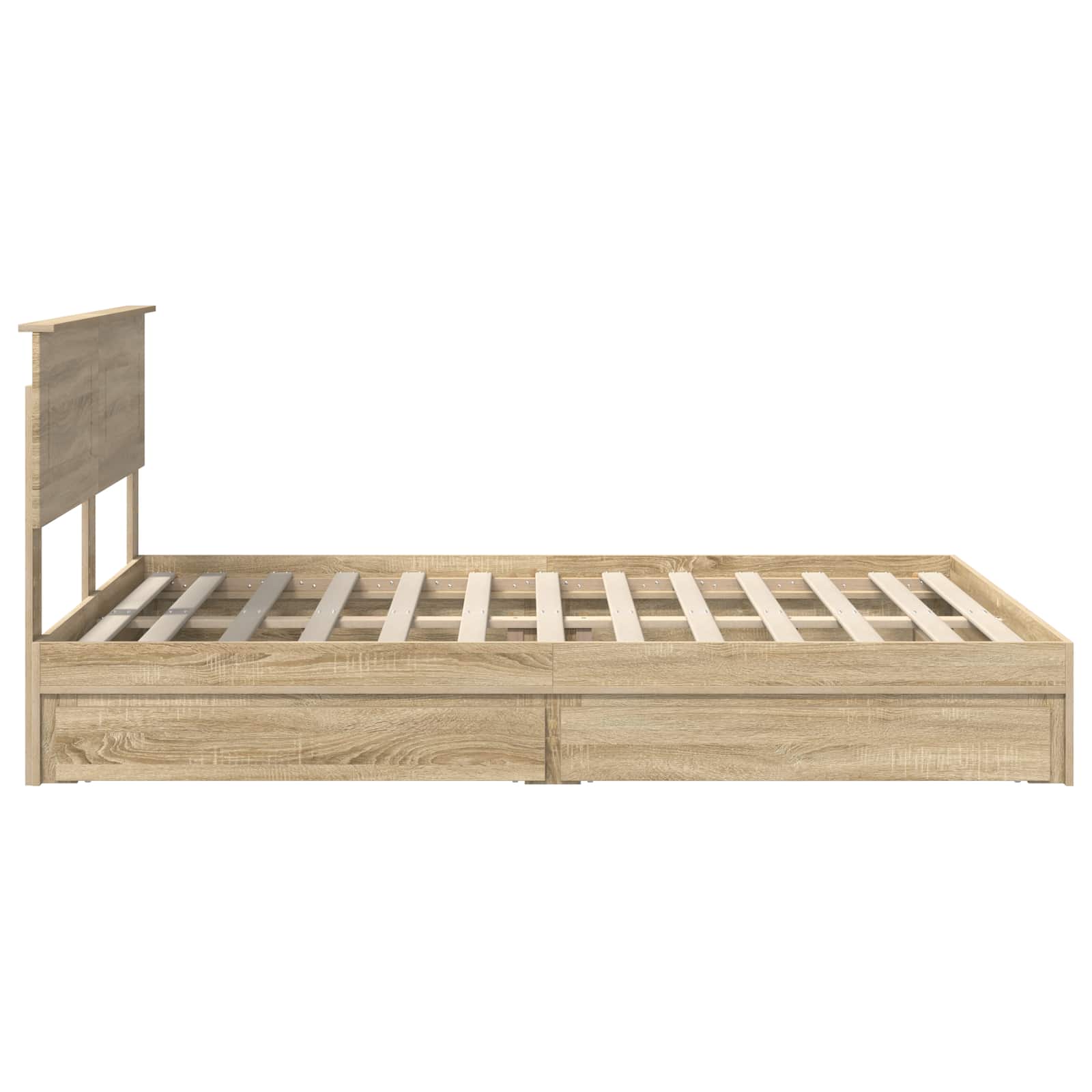 Opslag bed met lade Sonoma Eiken 160 x 200 cm Bewerkt hout | luizaXL | Dé meubelwinkel voor elk interieur Opslag bed met lade Sonoma Eiken 160 x 200 cm Bewerkt hout - Afbeelding 9