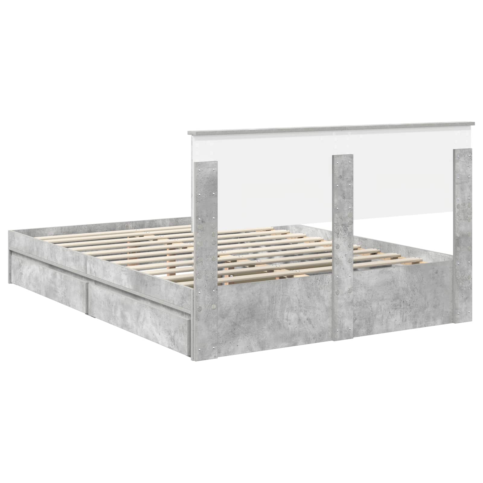 Laos voodi peaga sahtliga Betoonhall 150 x 200 cm Tehispuit 10 Kõik vajalik sinu aeda ja koju! Laos voodi peaga sahtliga Betoonhall 150 x 200 cm Tehispuit - Image 10