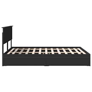 Postel s úložným prostorem Černá 140 x 190 cm kompozitní dřevo - obrázek 9