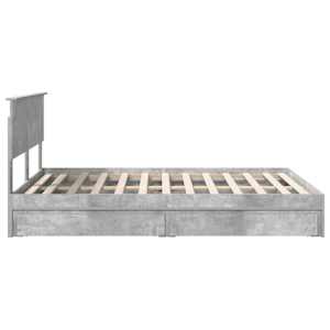 Postel s úložným prostorem s čelo Betonově šedá 140 x 190 cm - obrázek 9