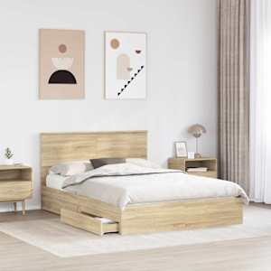 Postel s úložným prostorem s čelo Sonoma dub 140 x 200 cm - obrázek 3