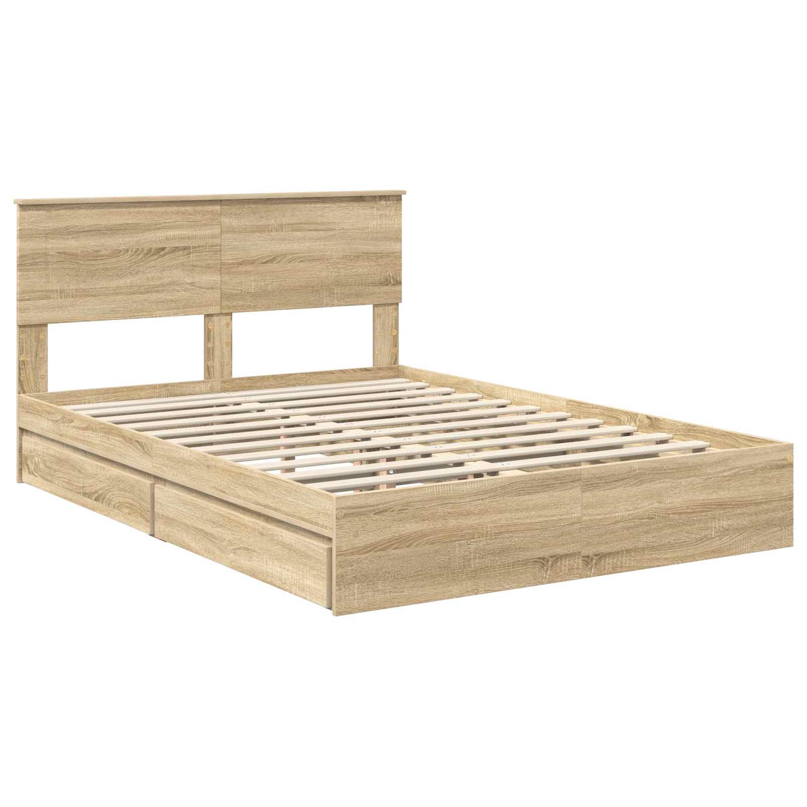 Opslag bed met lade Sonoma Eiken 140 x 200 cm Bewerkt hout | luizaXL | Dé meubelwinkel voor elk interieur Opslag bed met lade Sonoma Eiken 140 x 200 cm Bewerkt hout - Afbeelding 4