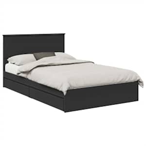 Postel s úložným prostorem Černá 135 x 190 cm kompozitní dřevo - obrázek 2