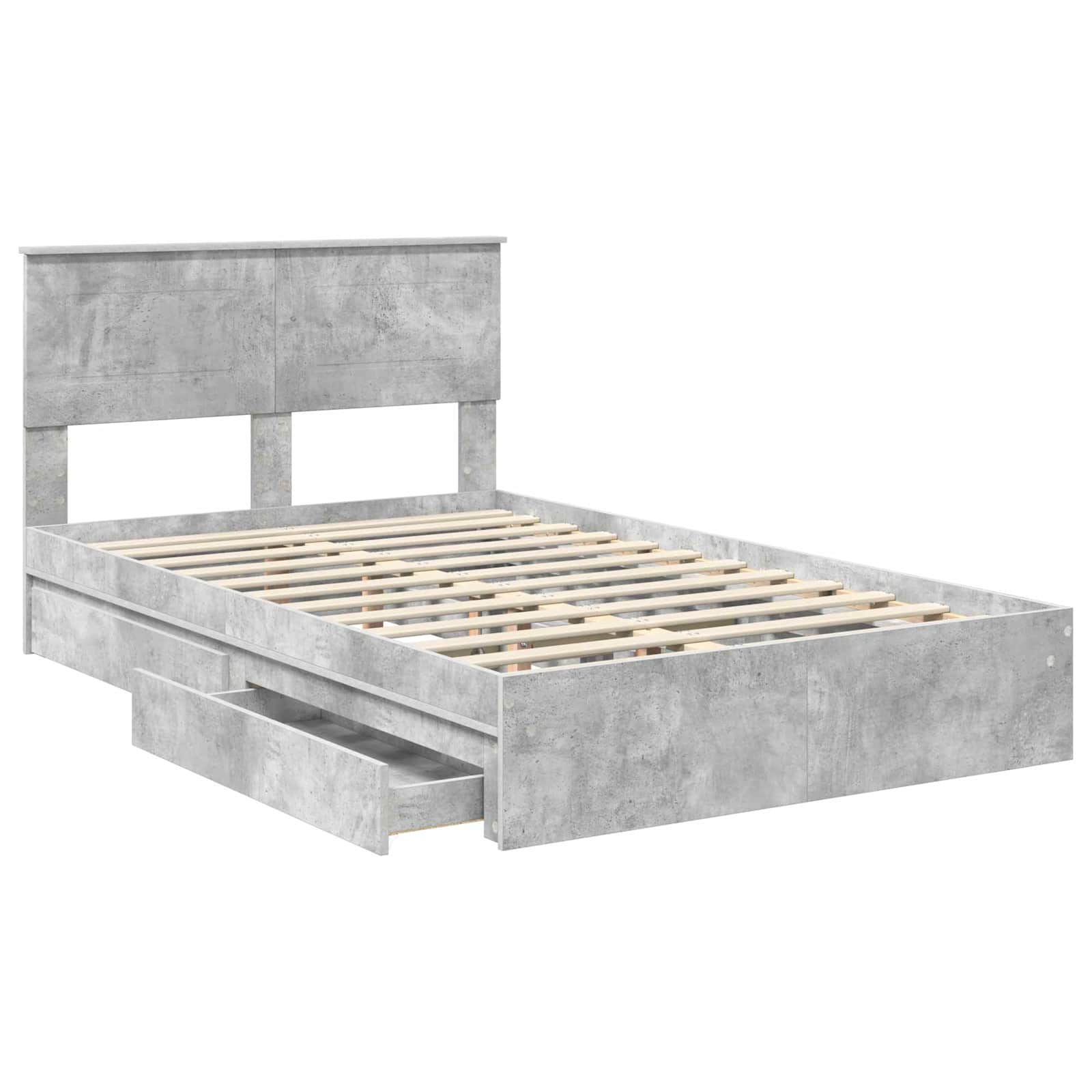 Voodi raam sahtliga peaga Betoonhall 135 x 190 cm Tehispuit 5 Kõik vajalik sinu aeda ja koju! Voodi raam sahtliga peaga Betoonhall 135 x 190 cm Tehispuit - Image 5