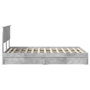 Postel s úložným prostorem s čelo Betonově šedá 135 x 190 cm - obrázek 9