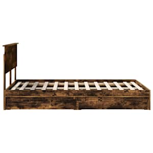 Postel s úložným prostorem s čelo Kouřový dub 135 x 190 cm - obrázek 9