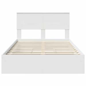 Postel s úložným prostorem Bílá 120 x 200 cm kompozitní dřevo - obrázek 8