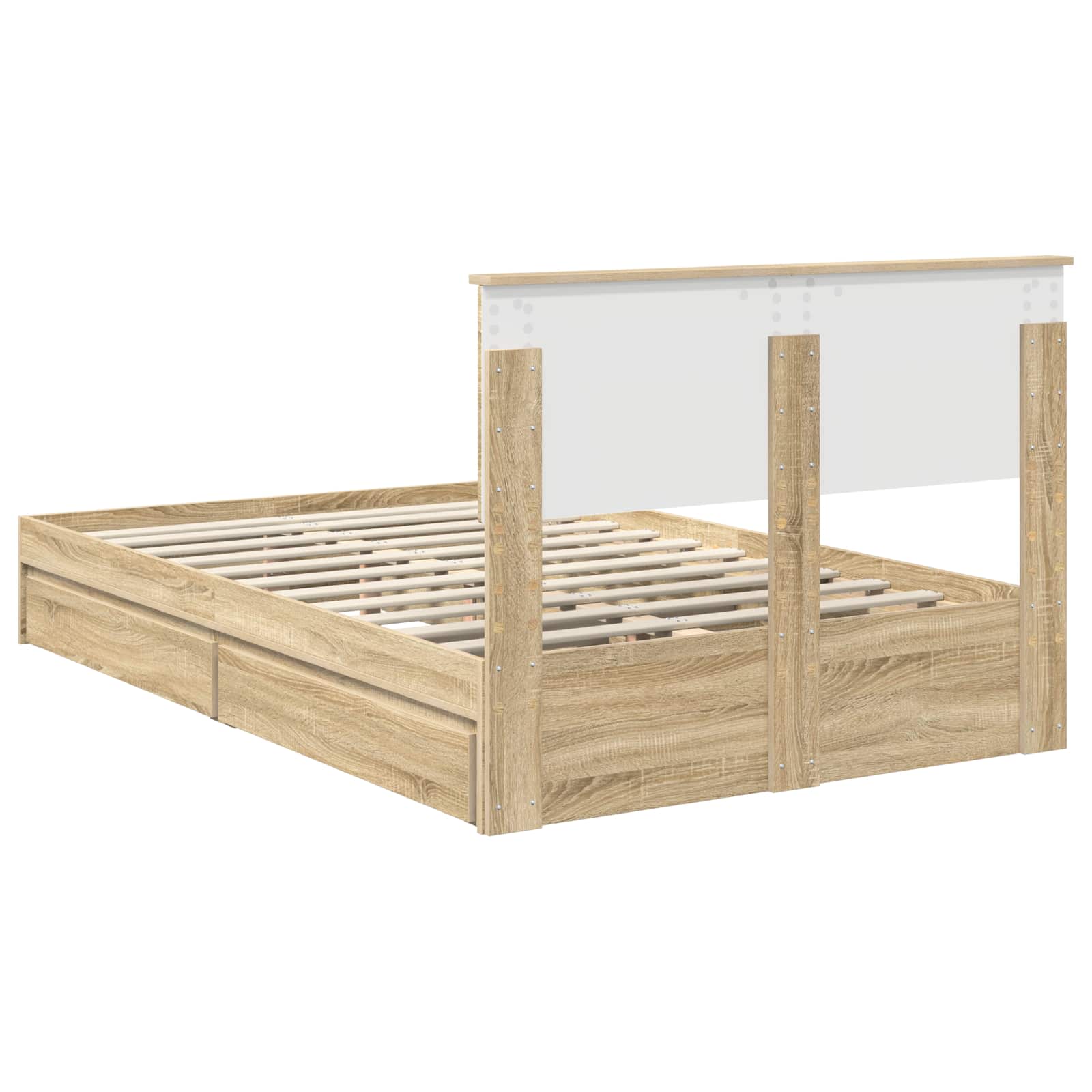 Opslag bed met lade Sonoma Eiken 120 x 200 cm Bewerkt hout | luizaXL | Dé meubelwinkel voor elk interieur Opslag bed met lade Sonoma Eiken 120 x 200 cm Bewerkt hout - Afbeelding 10