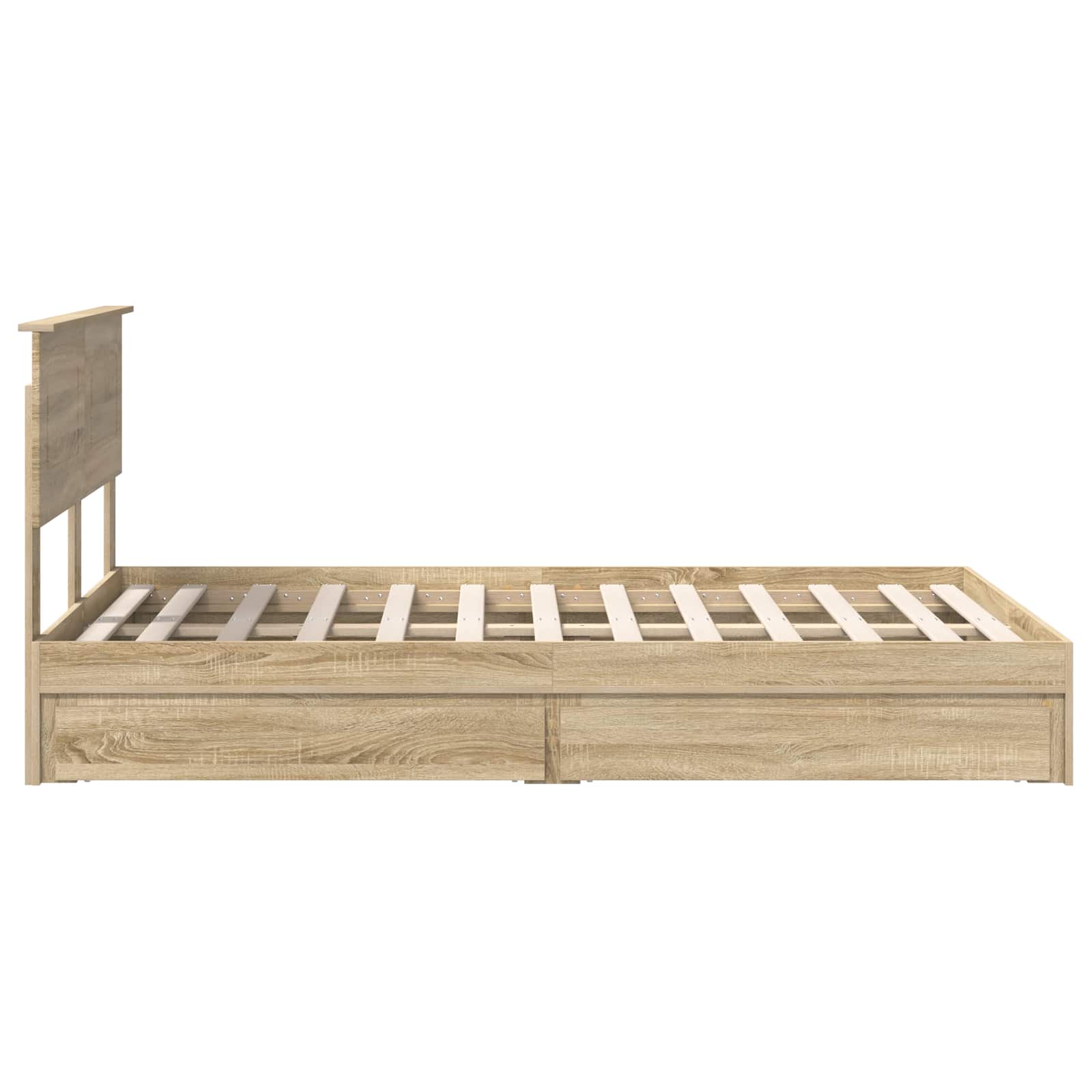 Opslag bed met lade Sonoma Eiken 120 x 200 cm Bewerkt hout | luizaXL | Dé meubelwinkel voor elk interieur Opslag bed met lade Sonoma Eiken 120 x 200 cm Bewerkt hout - Afbeelding 9