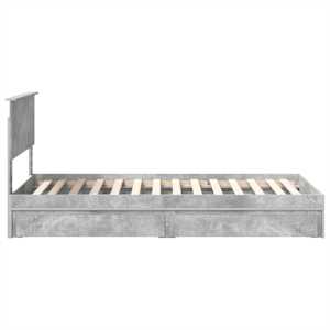 Postel s úložným prostorem s čelo Betonově šedá 90 x 200 cm - obrázek 9