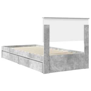 Postel s úložným prostorem s čelo Betonově šedá 90 x 200 cm - obrázek 10