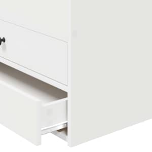 Daybed se zásuvkou Bílá a černá 100 x 200 cm kompozitní dřevo - obrázek 11