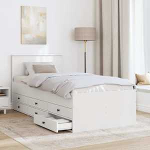 Daybed se zásuvkou Bílá a černá 100 x 200 cm kompozitní dřevo - obrázek 3