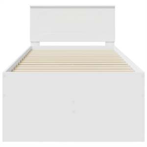 Daybed se zásuvkou Bílá a černá 100 x 200 cm kompozitní dřevo - obrázek 8