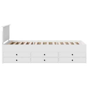 Daybed se zásuvkou Bílá a černá 100 x 200 cm kompozitní dřevo - obrázek 9