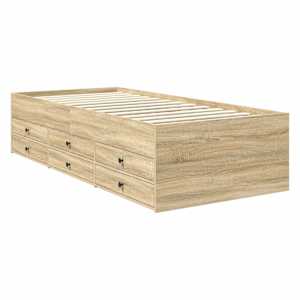 Daybed s čelo Sonoma dub a černá 100 x 200 cm kompozitní dřevo - obrázek 6