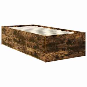 Daybed s čelo Uzený dub a černá 100 x 200 cm kompozitní dřevo - obrázek 6