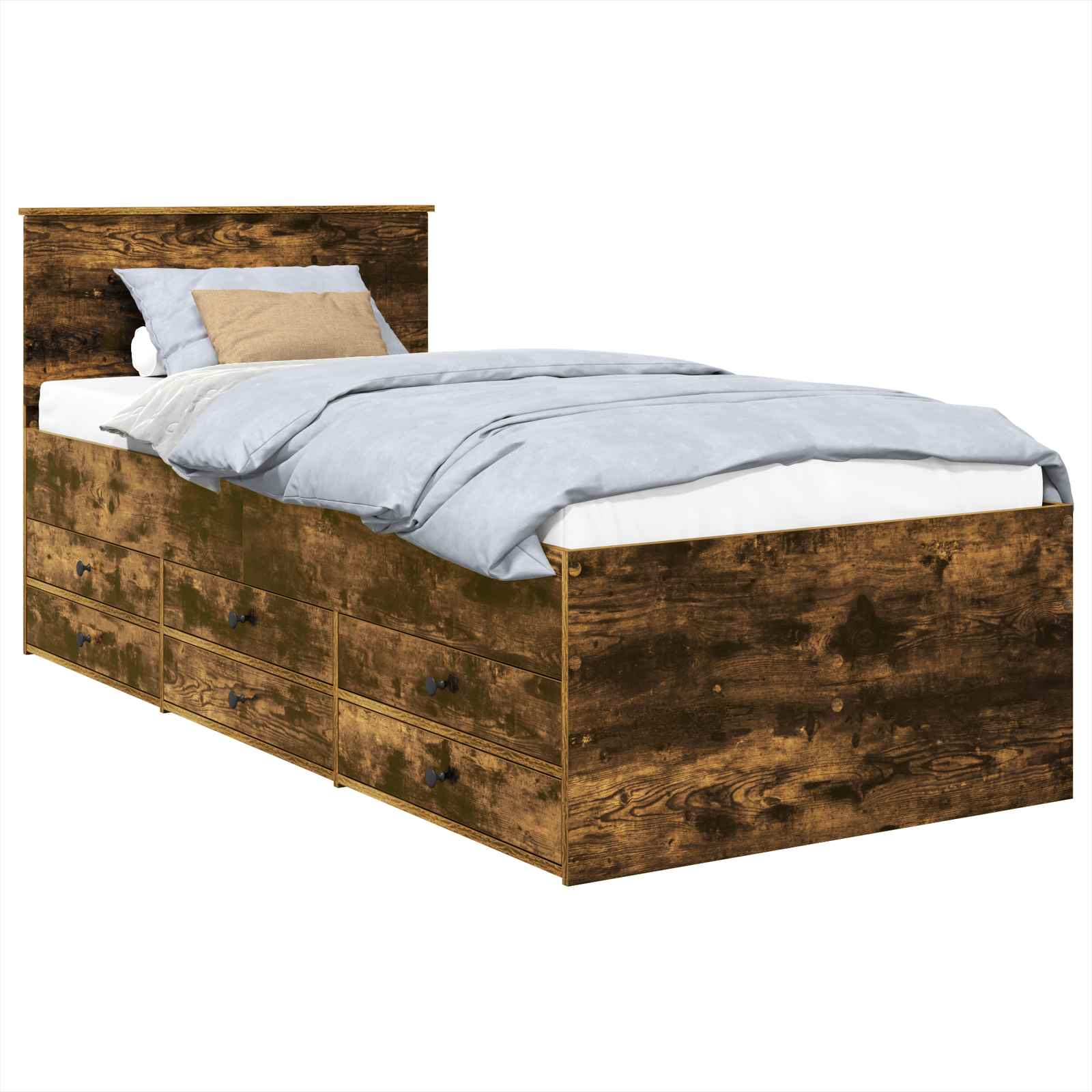 Thumbnail - vidaXL Tagesbett Geräucherte Eiche und Schwarz 90 x 190 cm