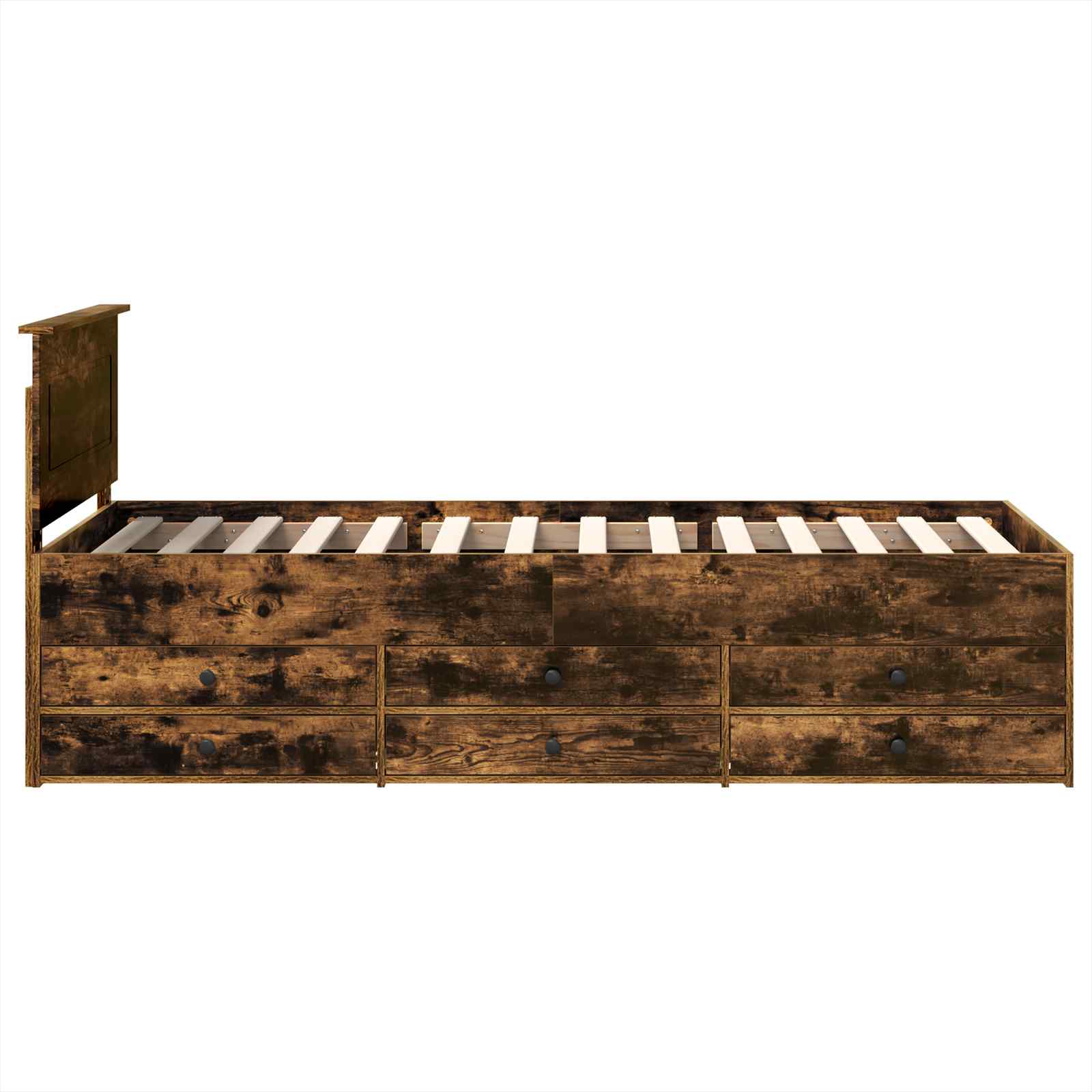 Dnevna postelja s predalom Dimljen hrast in črna 90 x 190 cm - slika 9