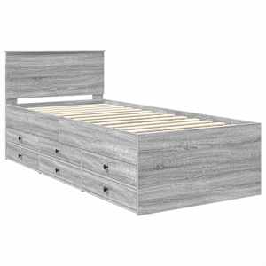 Daybed s čelo Šedá Sonoma a černá 90 x 190 cm kompozitní dřevo - obrázek 2