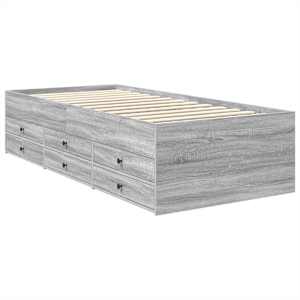 Daybed s čelo Šedá Sonoma a černá 90 x 190 cm kompozitní dřevo - obrázek 4