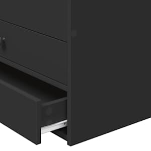 Daybed se zásuvkou s čelo Černá 90 x 200 cm kompozitní dřevo - obrázek 11