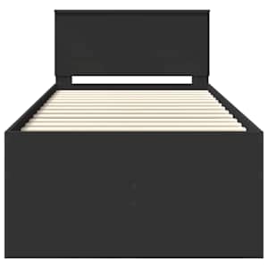 Daybed se zásuvkou s čelo Černá 90 x 200 cm kompozitní dřevo - obrázek 8