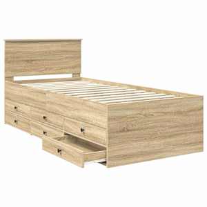 Daybed s čelo Sonoma dub a černá 90 x 200 cm kompozitní dřevo - obrázek 5
